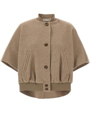 Max Mara Cape "Leticia" - Natur