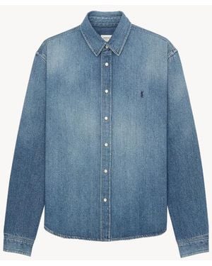 Saint Laurent Colorado Overhemd Cassandre Ykog1 - Blauw
