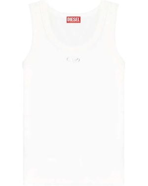 DIESEL Logo Cotton Tank Top - White