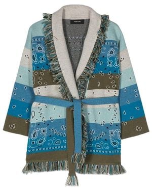 Alanui Striped Bandana Jacquard Card - Blue