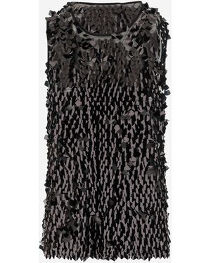 Niccolò Pasqualetti Niccolo 'Pasqualetti Sequine Tank Toquel - Negro