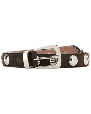 KHAITE Benny Belt With Studs - White