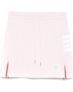 Thom Browne 4Bar Cotton Mini Skirt - Pink