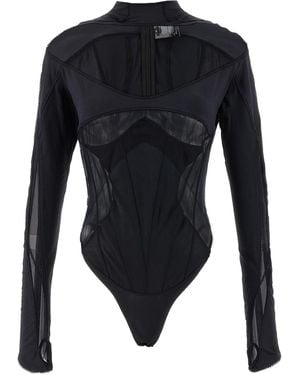 Mugler 'Multi -Layer -Dessous' Bodysuit - Schwarz