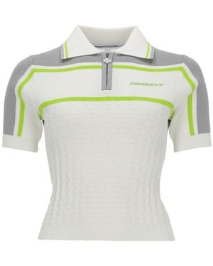 CASABLANCA Tennis Polo Shirt - Grey