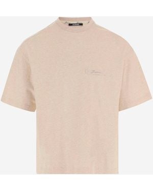 Jacquemus Baumwoll-T-Shirt mit Logo - Weiß
