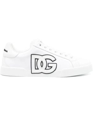 Dolce & Gabbana Turnschuhe mit Logo -Plaque - Weiß