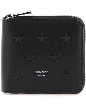 Jimmy Choo Reißverschluss durch die Brieftasche mit Sternen - Schwarz