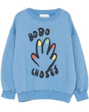 Bobo Choses Bobo wählt Hand -"-Logo -Shirt aus Hand" - Blau