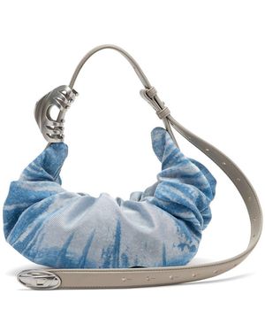 DIESEL Grab Small Hobo Bag - Blue
