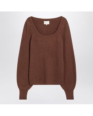 Loulou de Saison Ribbed Cashmere Jumper - Brown