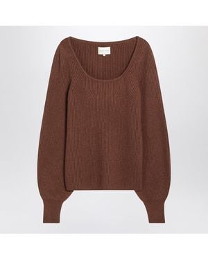 Loulou Studio Ribbed Cashmere Jumper - Brown