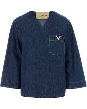 Valentino Garavani Denim Blouse - Blue