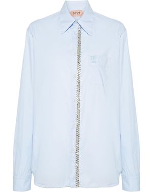 N°21 Hemd Mit Kristallen - Blau