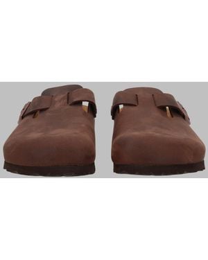 Birkenstock Suede Footbed Sandals - Brown