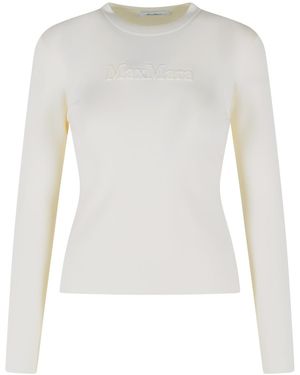 Max Mara 'Manto' Wool Yarn Sweater - White