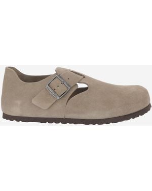 Birkenstock London Suede Mules - Gray