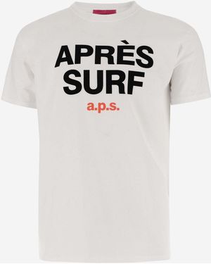 APRÈS SURF En Baumwoll -T -Shirt mit Logo - Schwarz