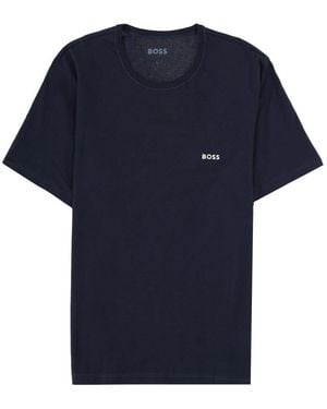 BOSS T Shirt Con Logo - Blue