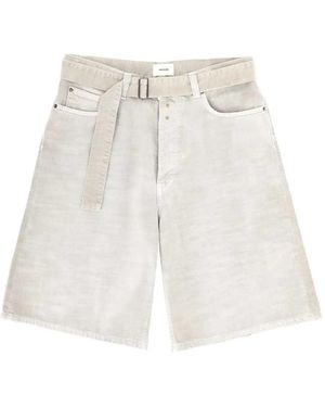Haikure Denim Shorts Met Riem - Wit