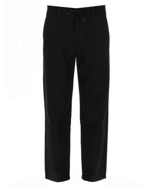 BOSS Cotton Viscose Trousers - Black