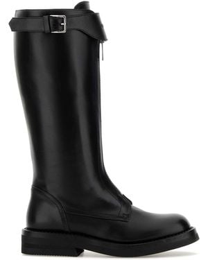 McQueen Leather Countryside Boots - Black