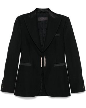 Max Mara Wool Single-Breasted Jacket - Black