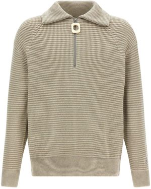 JW Anderson Half Zip Sweater - Grijs