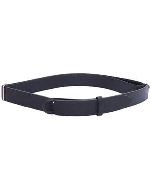 Claudio Orciani Calf Leather Rounded Belt - Blue