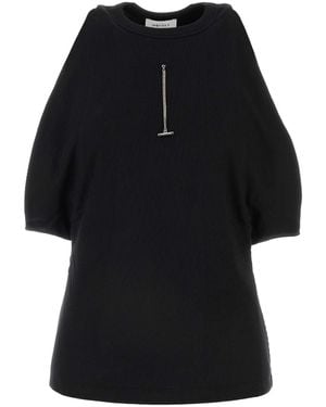 McQueen Top With Round Neckline - Black