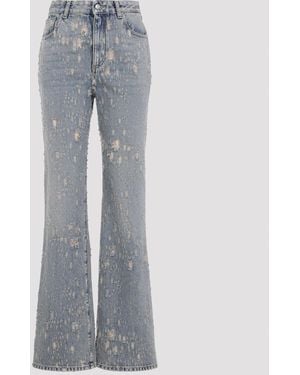 McQueen Noodlijdende Uitlopende Jeans - Grijs
