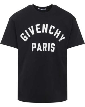 Givenchy T Shirt With Embroidered Logo - Black