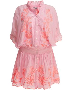 Juliet Dunn Short Shirt Dress - Pink