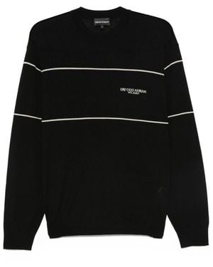 Emporio Armani Wool Crewneck Jumper - Black