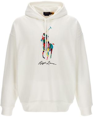 Polo Ralph Lauren Logo Print Hoodie - White