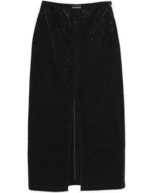 Emporio Armani Studded Long Skirt - Black