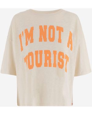 ONE TEE Cotton T Shirt With Logo Print - White