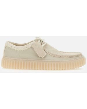 Clarks Torhill Lo Wildleder Sneaker - Natur