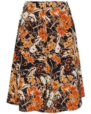 Marni Midirock mit Blumenmuster - Orange