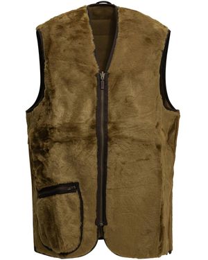 Barbour "Warm Pile" Sleeveless Jacket - Green