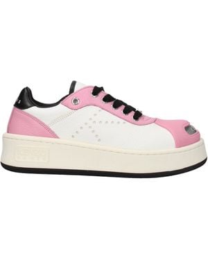KENZO Sneakers Frauen Leder weiß/rosa - Pink