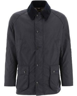 Barbour "ashby" Waxed Jacket - Grey