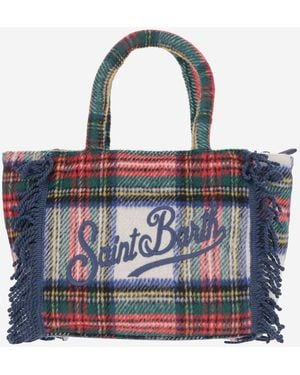 Mc2 Saint Barth Colette Bag With Check Pattern - Blue