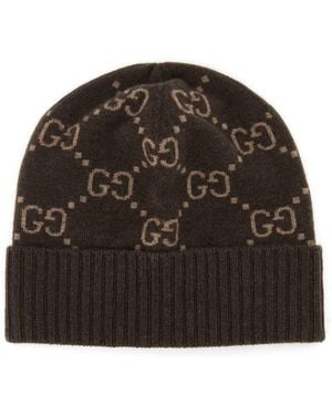 Gucci Logo Beanie Hat - Brown