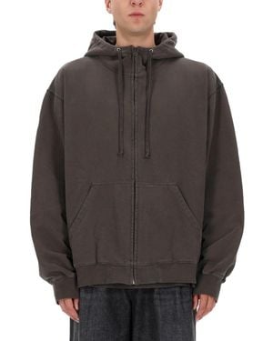 Maison Margiela Solid Hoodie - Gray