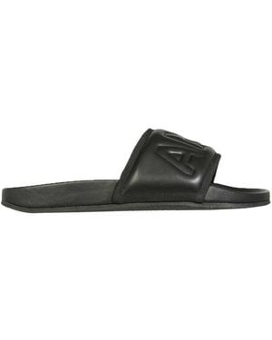 Ambush Leather Slide Sandals - Black