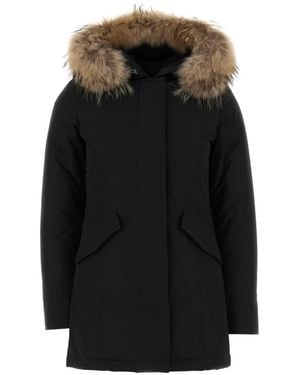 Woolrich Arctic Raccoon Parka Jacket For - Black