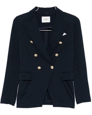 Circolo 1901 Cotton Double Breasted Jacket - Blue
