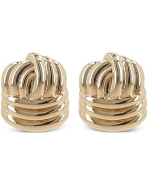 Self-Portrait Knot Earrings - Metallic