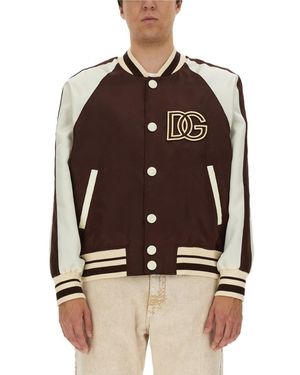 Dolce & Gabbana Modern Button-Up Jacket For - Brown
